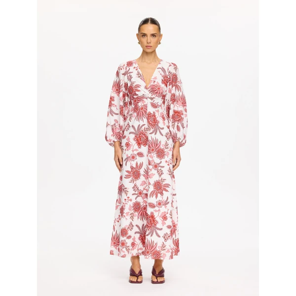 Kivari Bailey Maxi Dress in Red, view 2