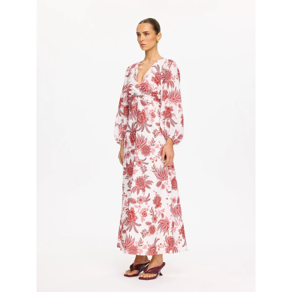 Kivari Bailey Maxi Dress in Red, view 3