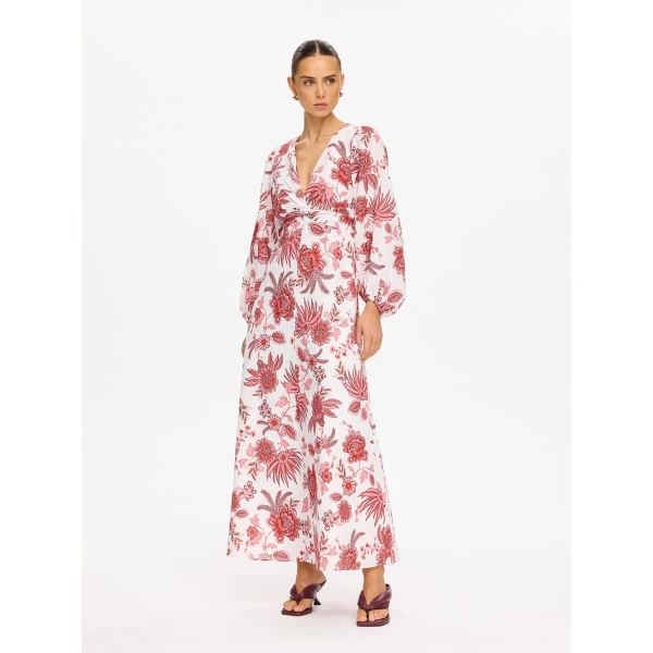 Kivari Bailey Maxi Dress in Red, view 6