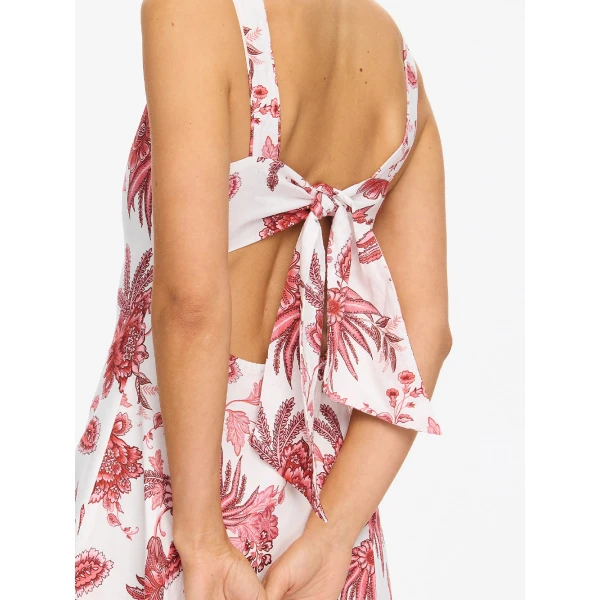 Kivari Bailey Midi Dress in Red, view 5