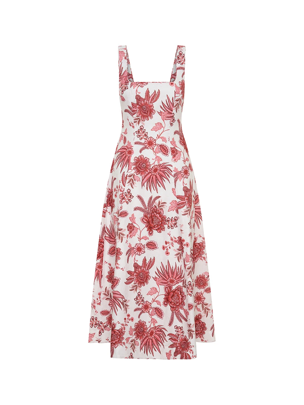 KIVARI Bailey Midi Dress in Red