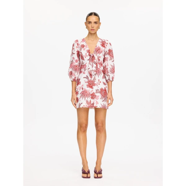 Kivari Bailey Mini Dress in Red, view 3