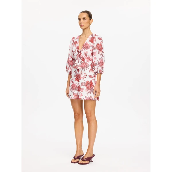 Kivari Bailey Mini Dress in Red, view 4