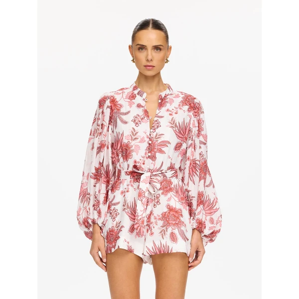 Kivari Bailey Playsuit in Red, view 6