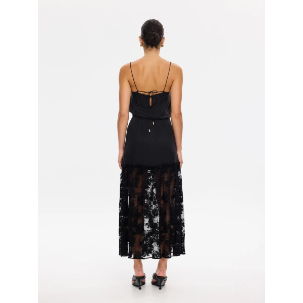 Kivari Blair Lace Maxi Dress in Black, view 5