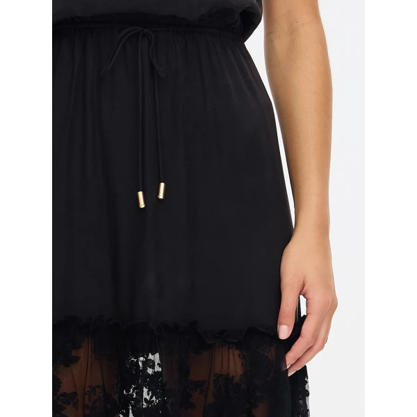 Kivari Blair Lace Maxi Dress in Black, view 6