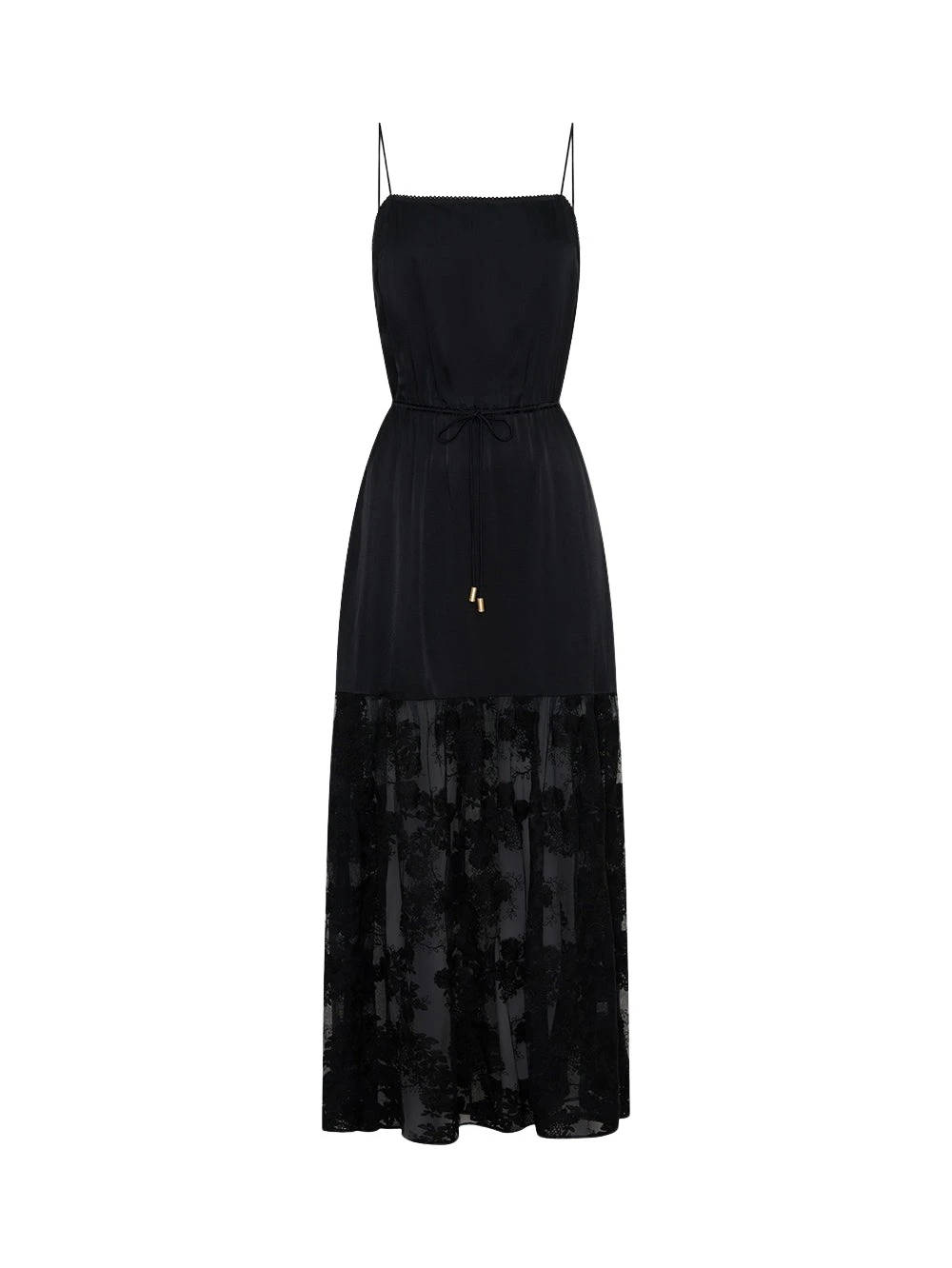 KIVARI Blair Lace Maxi Dress in Black