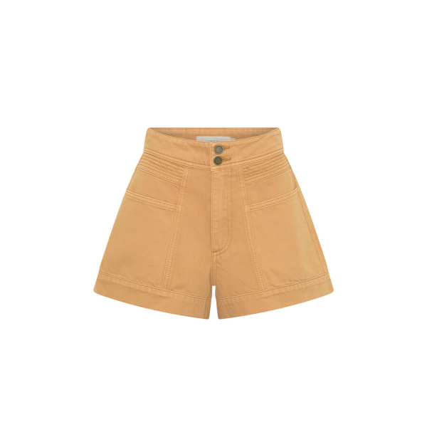 Kivari Cameron Denim Short in Tan