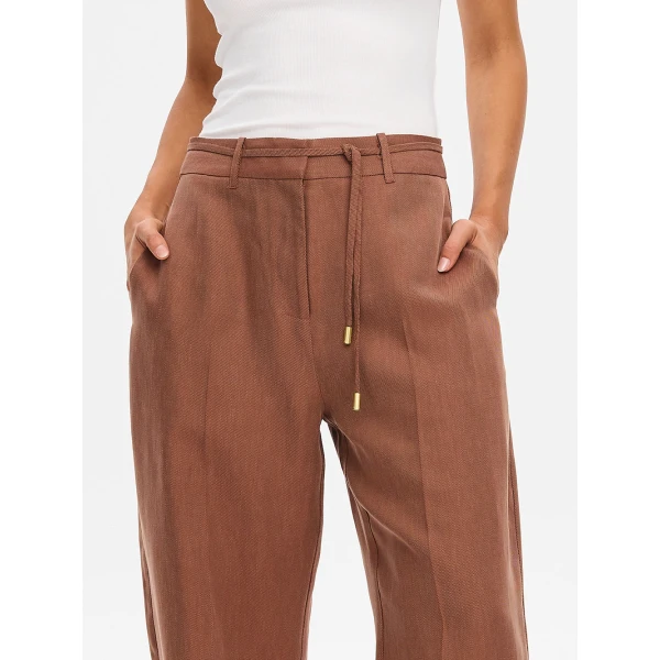 Kivari Cass Barrel Leg Pant in Chocolate, view 5