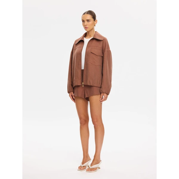 Kivari Cass Jacket in Chocolate, view 4
