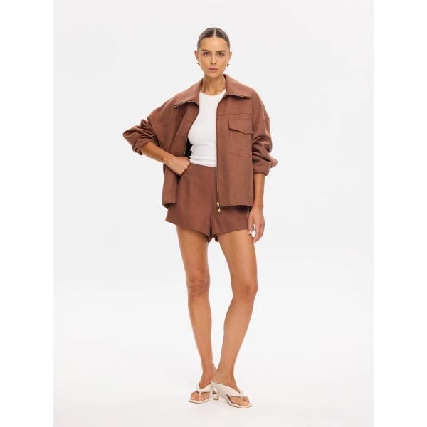Kivari Cass Short in Chocolate, view 6