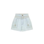 Kivari Celene Denim Short in Pale Blue