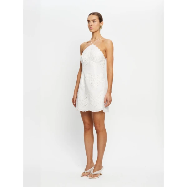 Kivari Danielle Mini Dress in Ivory, view 4