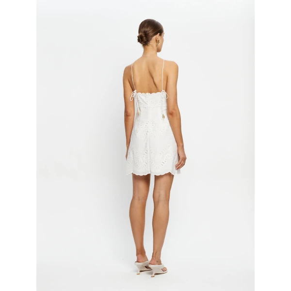 Kivari Danielle Mini Dress in Ivory, view 5
