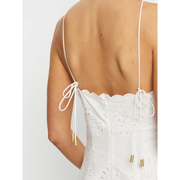 Kivari Danielle Mini Dress in Ivory, view 6