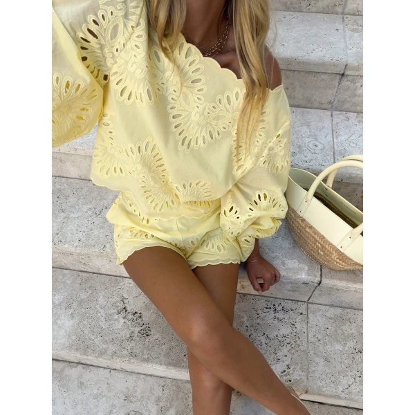 Kivari Danielle Top in Butter, view 3