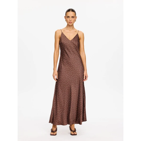 Kivari Edie Maxi Dress in Brown, view 2