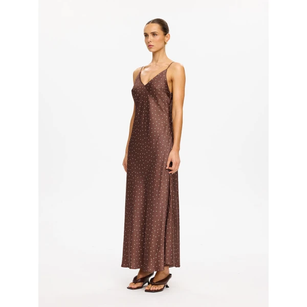 Kivari Edie Maxi Dress in Brown, view 3