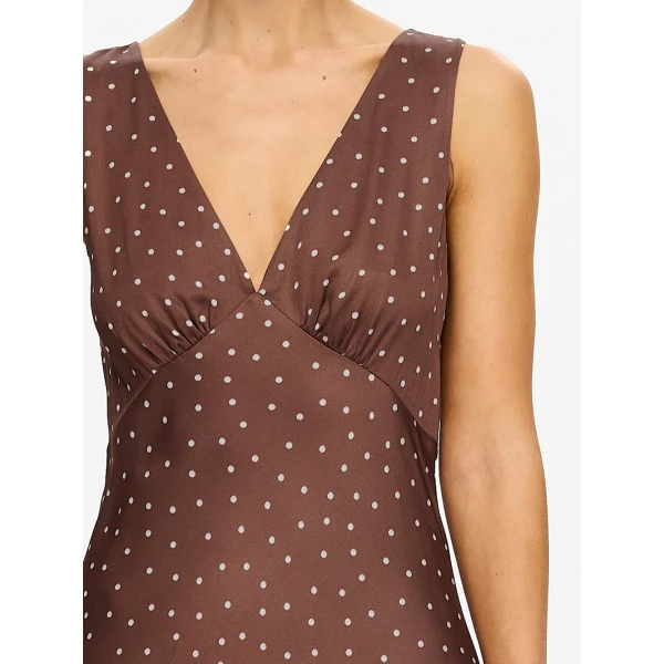 Kivari Edie Midi Dress in Brown, view 5