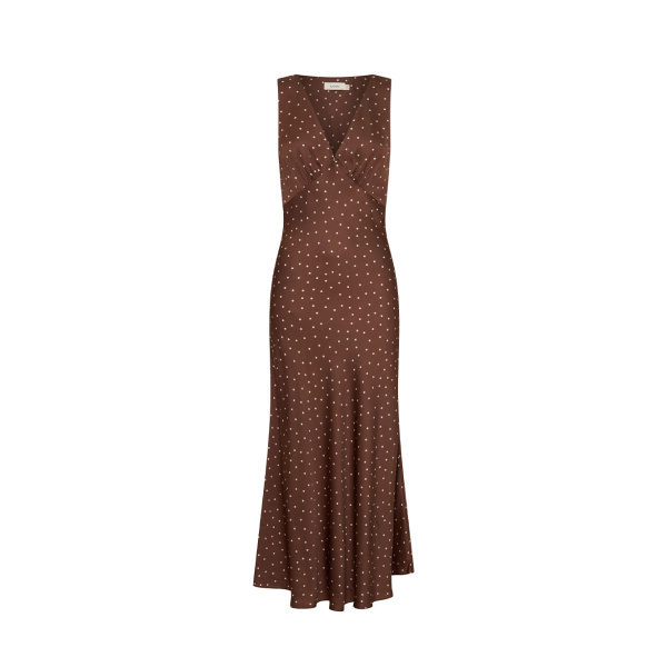Kivari Edie Midi Dress in Brown
