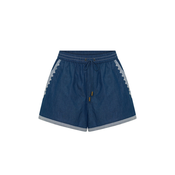 Kivari Emile Chambray Short in Blue
