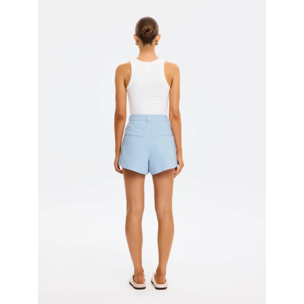 Kivari Evie Denim Short in Sky, view 4