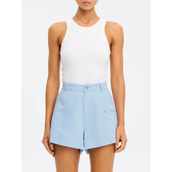 Kivari Evie Denim Short in Sky, view 5