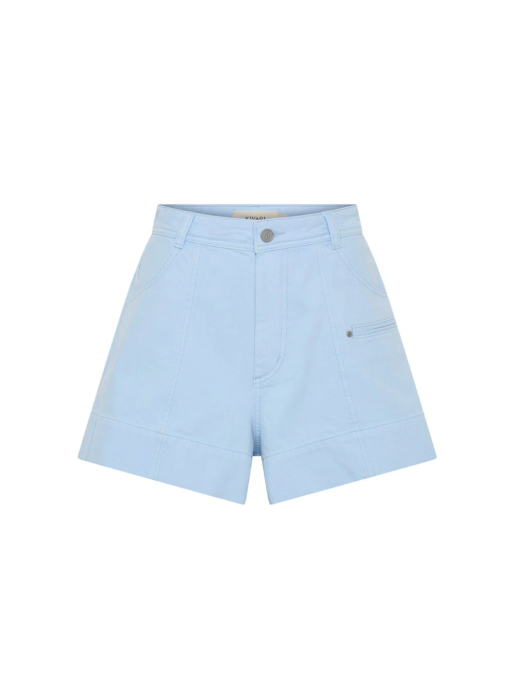 KIVARI Evie Denim Short in Sky
