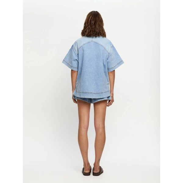 Kivari Florence Denim Shirt in Two Tone, view 6