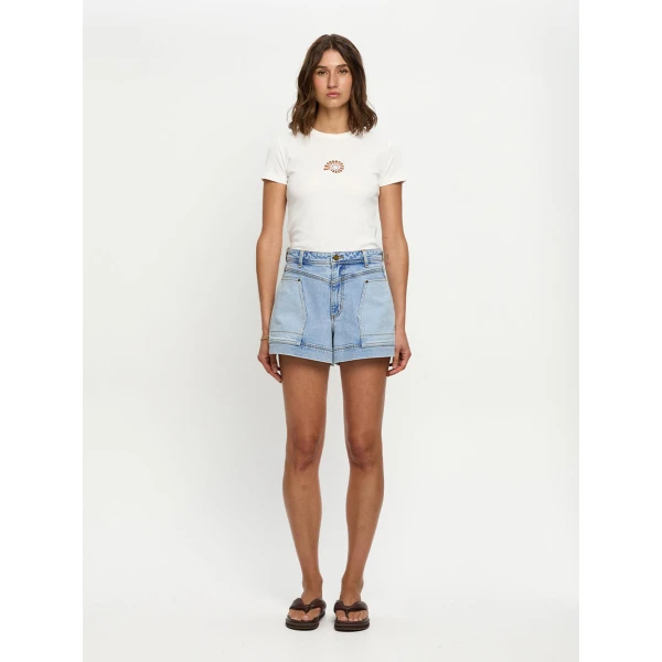 Kivari Florence Denim Short in Two Tone, view 2