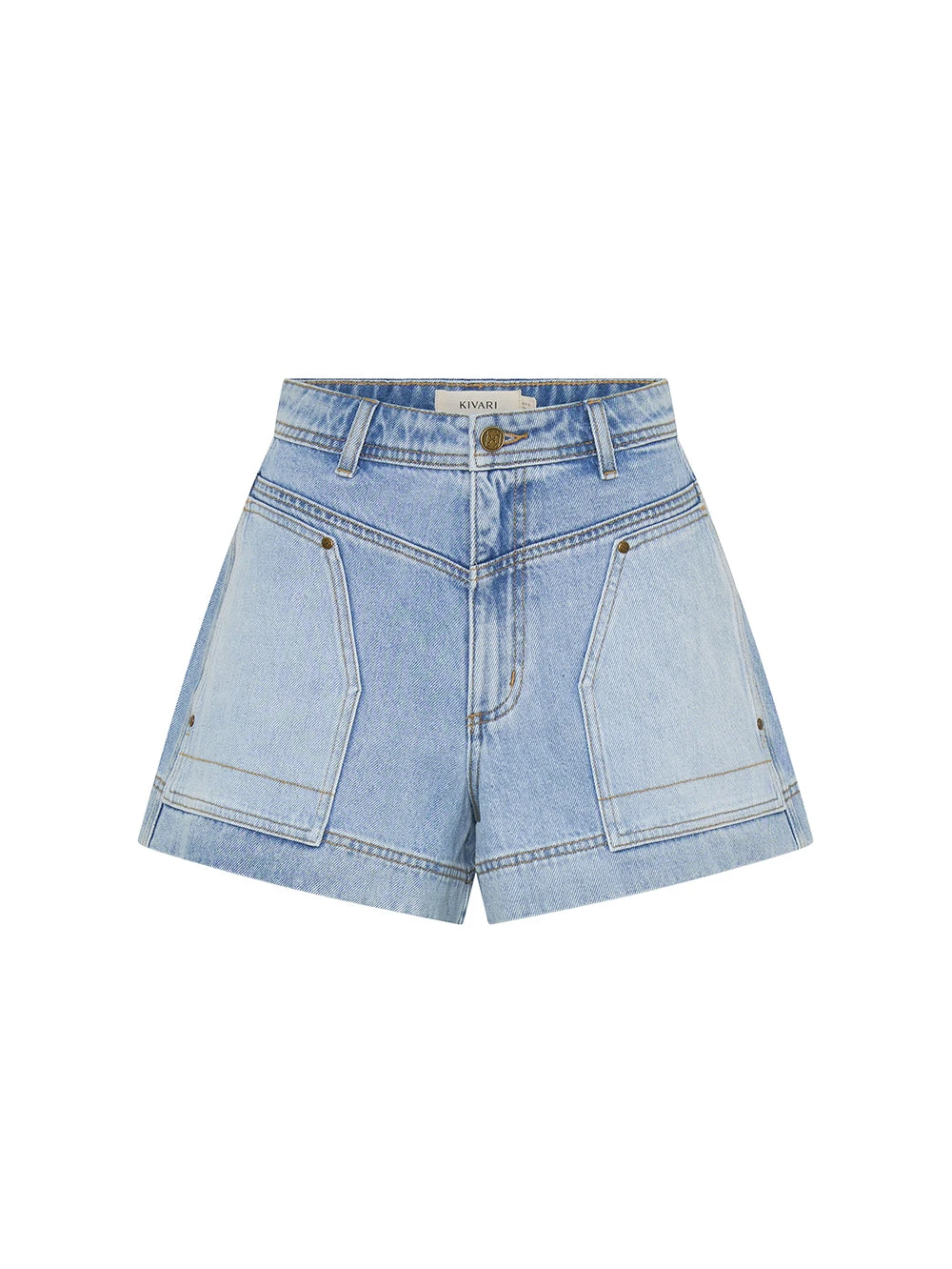 KIVARI Florence Denim Short in Two Tone
