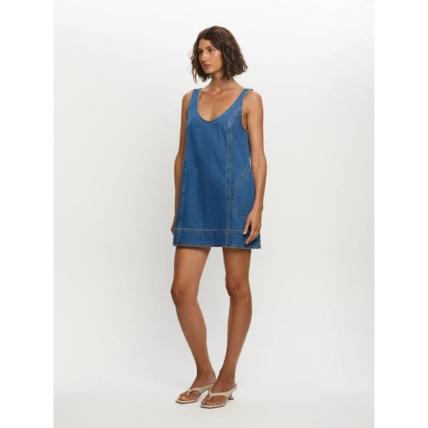 Kivari Ilaria Mini Dress in Indigo, view 3