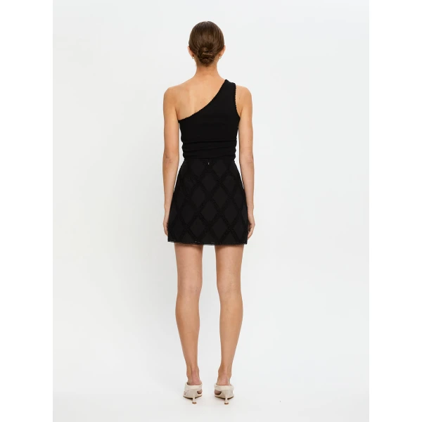 Kivari Izzy Mini Skirt in Black, view 4