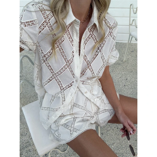 Kivari Izzy Short in Cream, view 3
