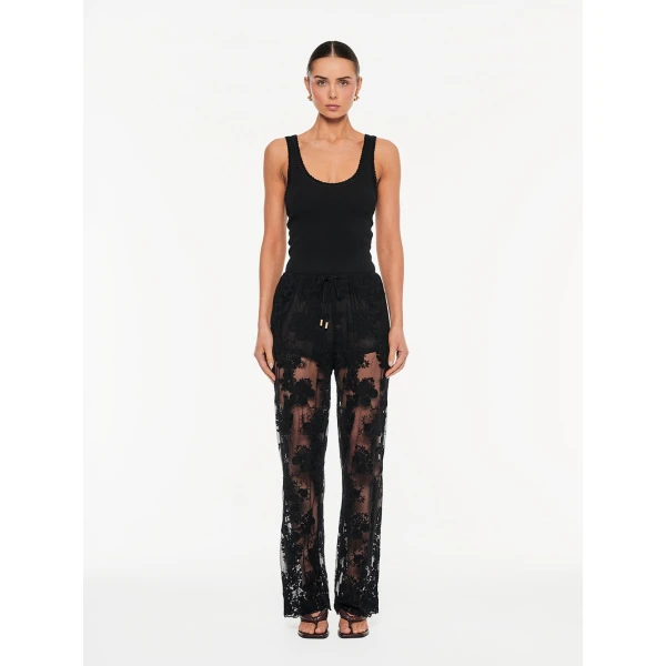 Kivari Jaxon Lace Pant in Black, view 2