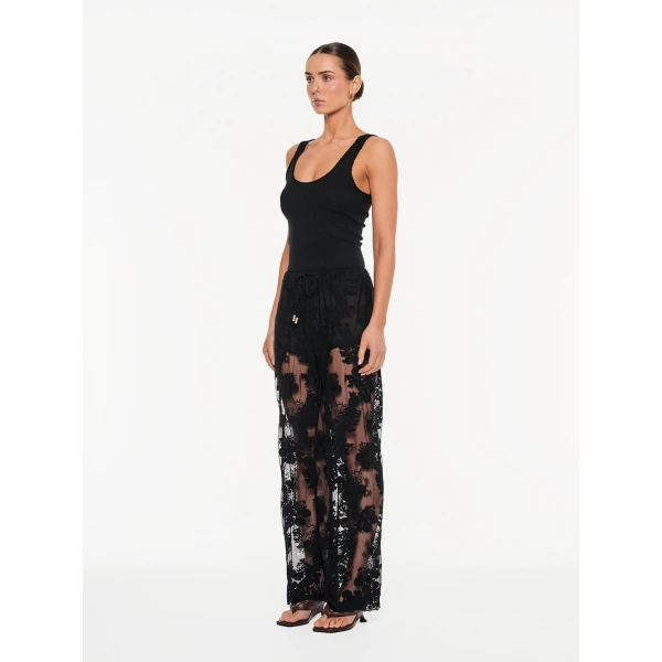 Kivari Jaxon Lace Pant in Black, view 4