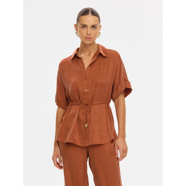 Kivari Juna Shirt in Burnt Orange, view 2