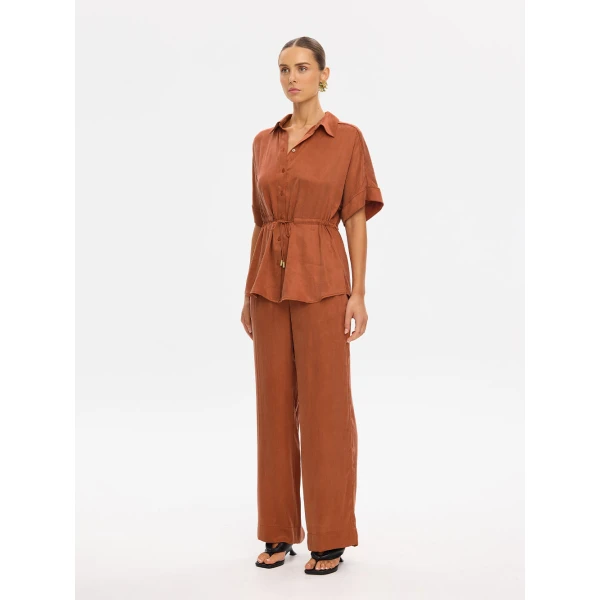 Kivari Juna Shirt in Burnt Orange, view 3