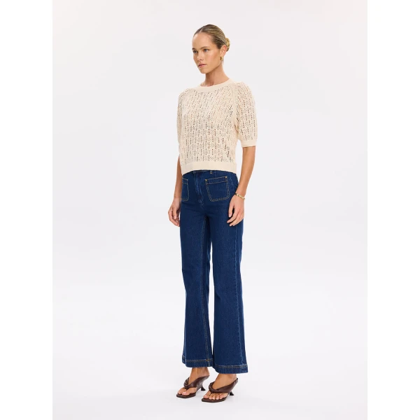 Kivari Kendall Knit Tee in Oat, view 3