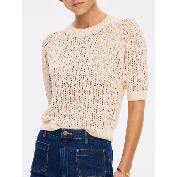 Kivari Kendall Knit Tee in Oat, view 5