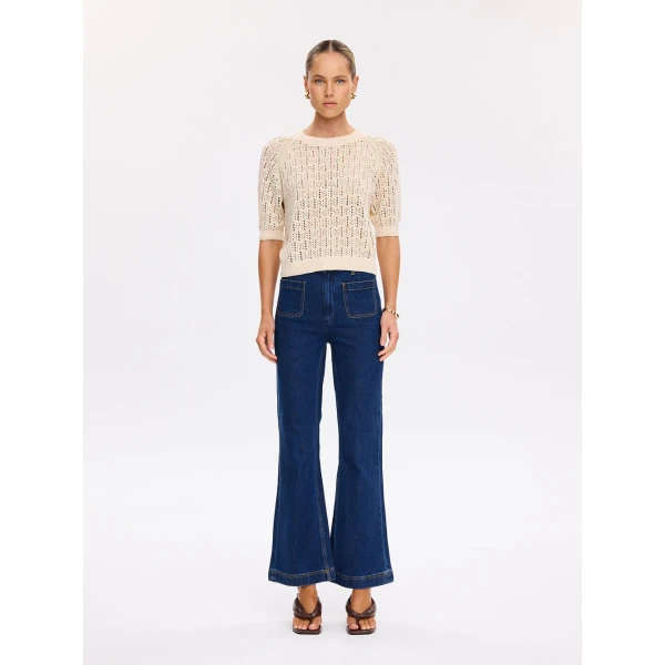 Kivari Kendall Knit Tee in Oat, view 6