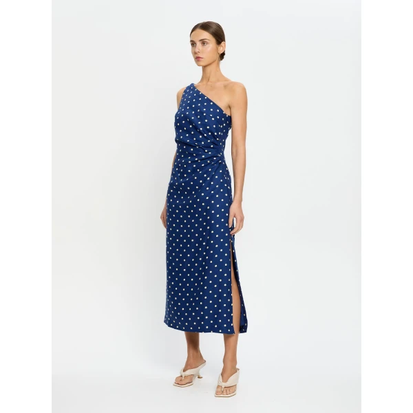 Kivari Lily Midi Dress in Navy, view 3