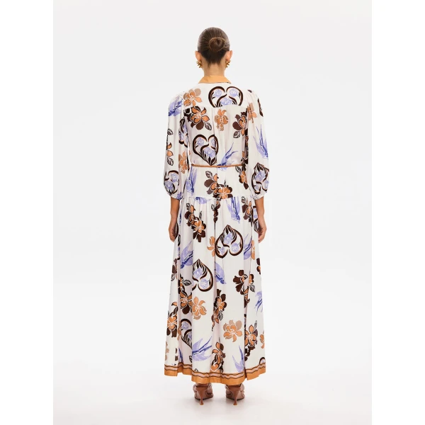 Kivari Marit Maxi Dress in Cream Tan, view 4