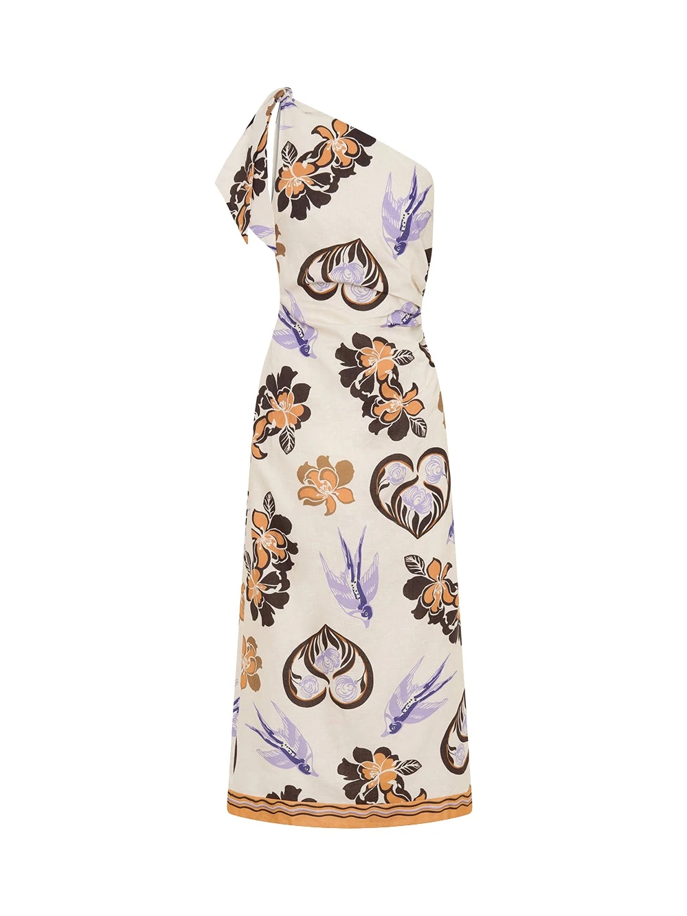 KIVARI Marit Midi Dress in Cream Tan