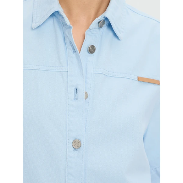 Kivari Marla Denim Shirt in Sky, view 6