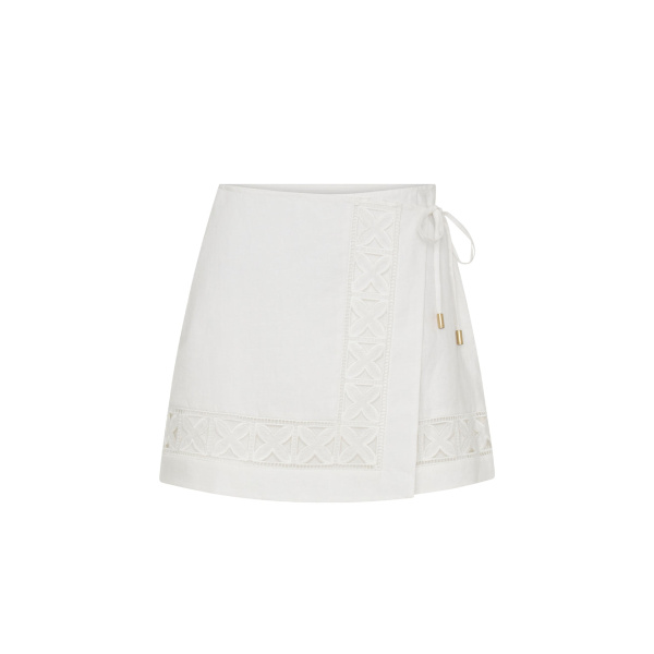 Kivari Marley Mini Skirt in Ivory