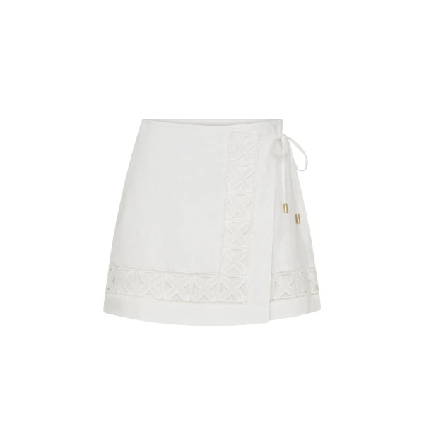 Kivari Marley Mini Skirt in Ivory