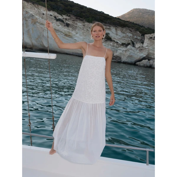 Kivari Ottavia Maxi Dress in Ivory, view 2