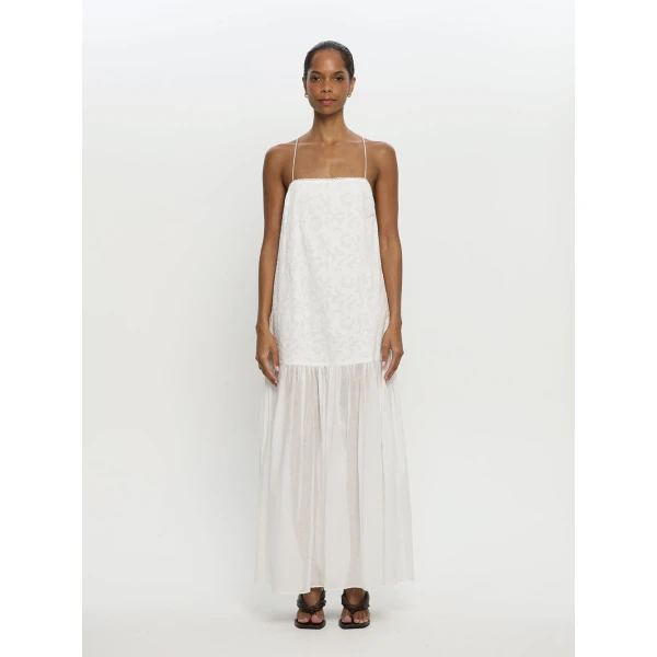 Kivari Ottavia Maxi Dress in Ivory, view 3
