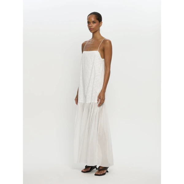 Kivari Ottavia Maxi Dress in Ivory, view 4